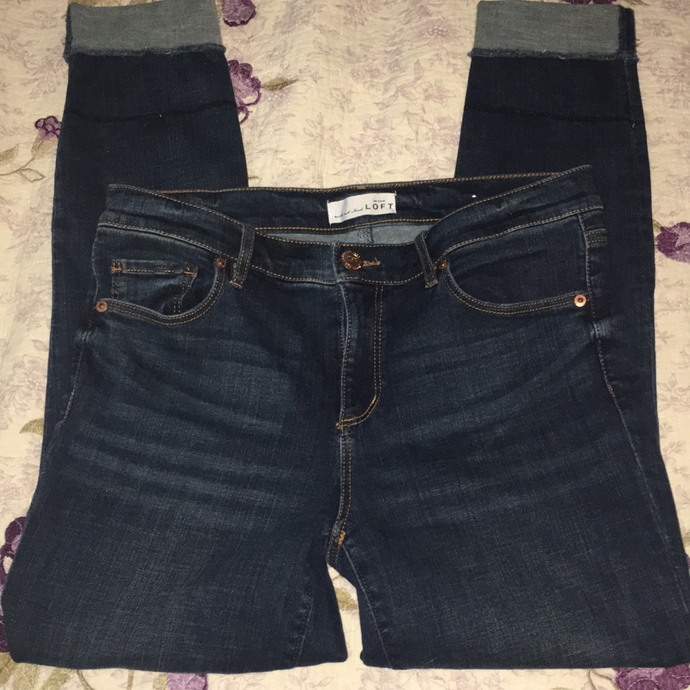 Loft Made and Loved Straight cuffed jeans